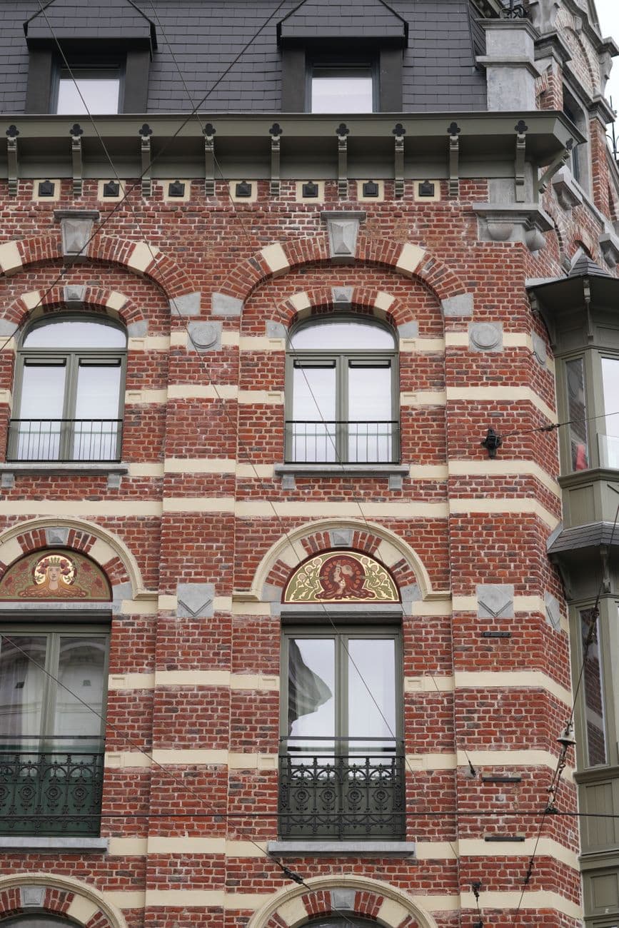Image illustrating: Avenue Molière or Place Georges Brugmann in Ixelles with historic façades and a  (editorial)