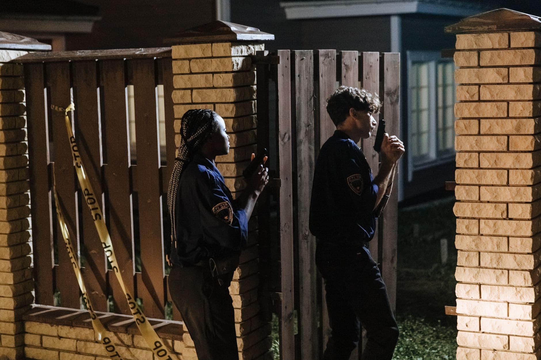 Image illustrating: Midland police West Wall Street shooting scene (editorial)