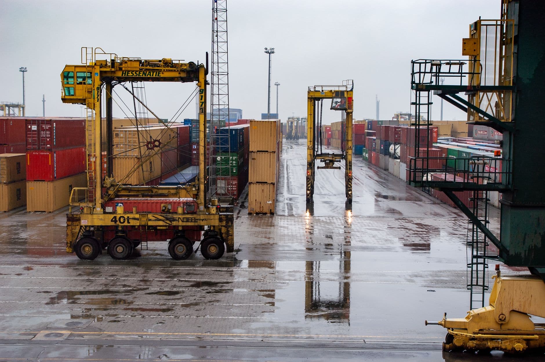 Image illustrating: Rob Smeets at Port of Antwerp-Bruges or a container terminal in Antwerp with por (editorial)