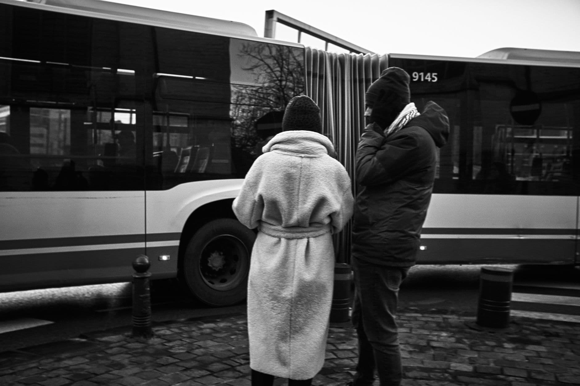Image illustrating: A TEC bus at or near a stop in Tournai, with no identifiable minor or crime-scen (editorial)